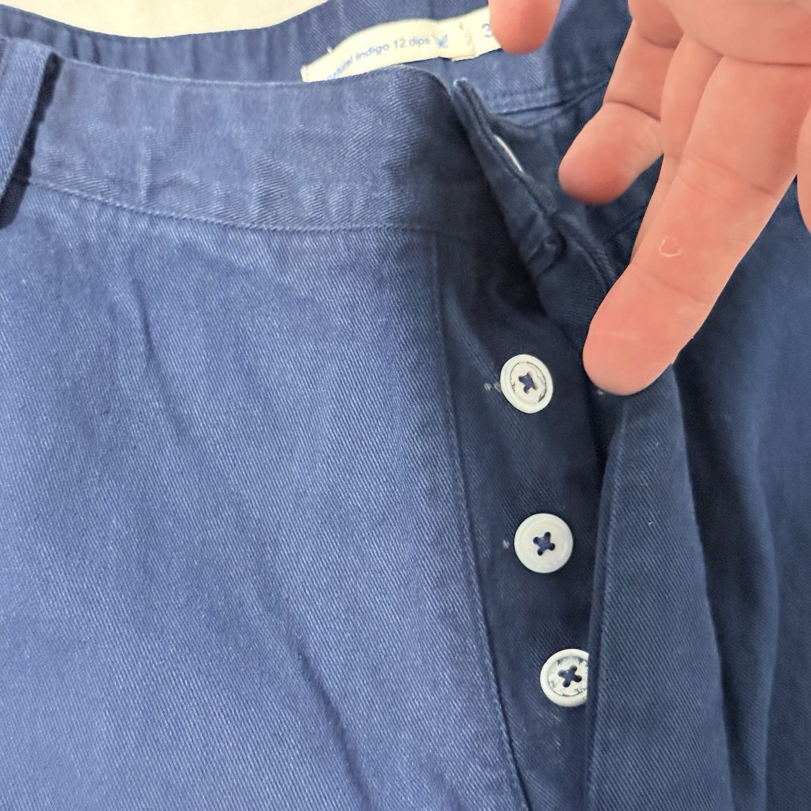 Industry Of All Nations Men’s Indigo 12 Chino Organic Cotton Pants 36 Nwt — image 4 of 8